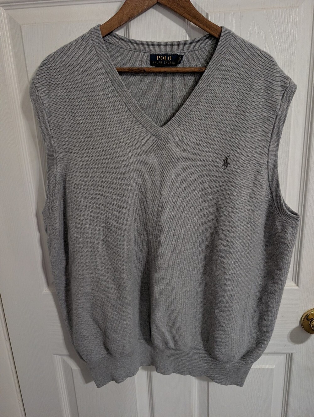 Polo Ralph Lauren Mens Sweater Vest Gray Cotton Size 3XB Big
